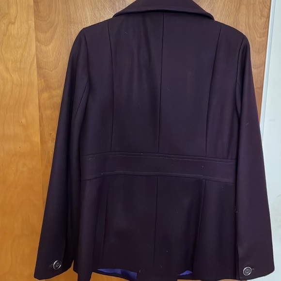 Kenneth Cole Double Breasted Coat, Deep Purple, Size 12 - Picture 5 of 9